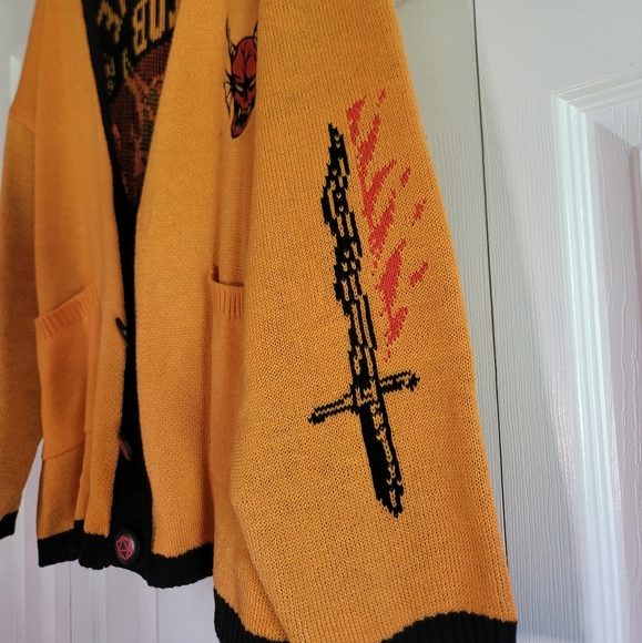 Netflix Hellfire Club Orange and Black Cardigan - XL - Picture 4 of 8